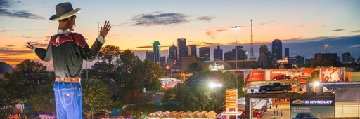 State Fair of Texas with Dallas Skyline - Sheraton